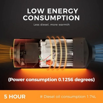 NAGRZEWNICA DIESEL OGRZEWANIE POSTOJOWE BLUETOOTH 8KW 12V