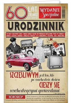 Kartka urodzinowa na 60 urodziny z życzeniami U48