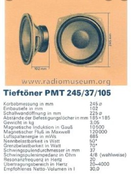 Басовая пара Wigo PMT 245/37/105.