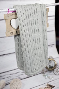 ГОЛУБОЕ ОДЕЯЛО / ОДЕЯЛО с косами, хлопок 80х100