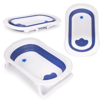 Ванночка для дітей ванна синя складана зі зливом ECOTOYS