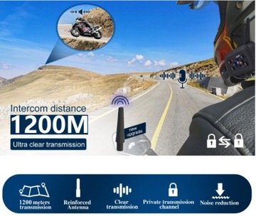2 x INTERKOM MOTOCYKLOWY EJEAS V6 PRO+ USB-C 2024 Bluetooth 5.1 -do 6 kier.