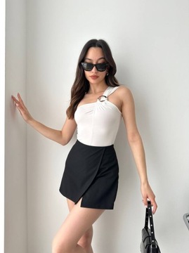 Боди на одной бретельке - белый STL L