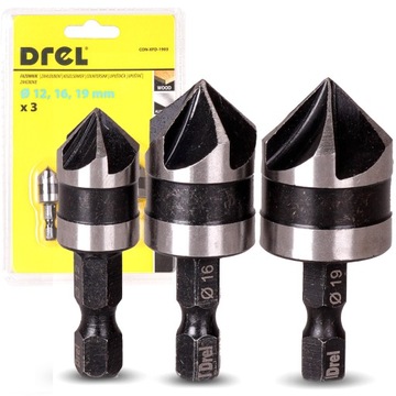 POGŁĘBIACZ FAZOWNIK 12 WIERTŁO DO DREWNA METALU