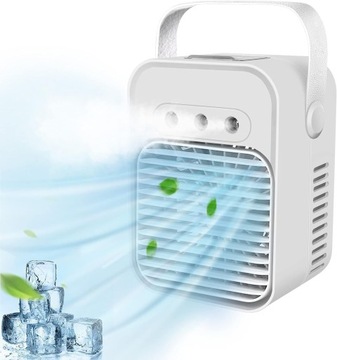 KLIMATYZATOR PRZENOŚNY KLIMATOR WIATRAK POKOJOWY USB BIURKOWY MAŁY