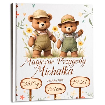 KSIĘGA BAŚNI PREZENT Z DEDYKACJĄ DLA DZIECKA NA CHRZEST ROCZEK URODZINY