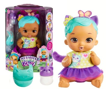 MY GARDEN BABY Lalka KOTEK Karmienie i Przewijanie Fioletowa