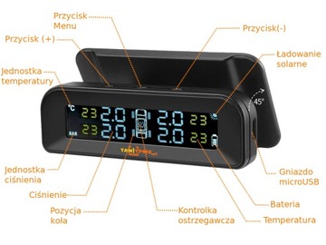 Солнечная система TPMS с 4 внешними датчиками