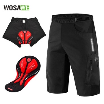 Męskie spodenki sportowe, rowerowe outdoor, czarne, 3XL