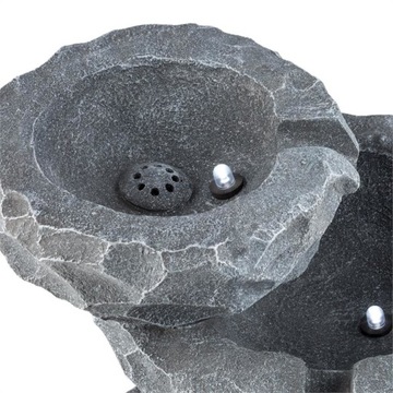 ДЕКОРАТИВНЫЙ СОЛНЕЧНЫЙ САДОВЫЙ ФОНТАН BLUMFELDT LED КАСКАДНЫЙ НАСОС СЕРЫЙ