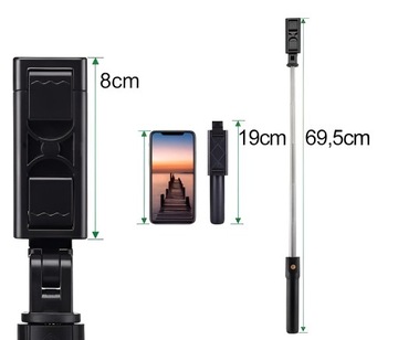 ПАЛКА ДЛЯ СЕЛФИ ДЛЯ ТЕЛЕФОНА ШТАТИВ ПУЛЬТ BLUETOOTH