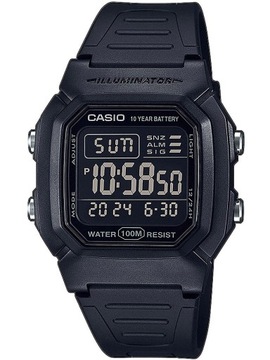 Zegarek męski CASIO W-800H-1BVES Cyfrowy Czarny pasek Podświetlenie + BOX