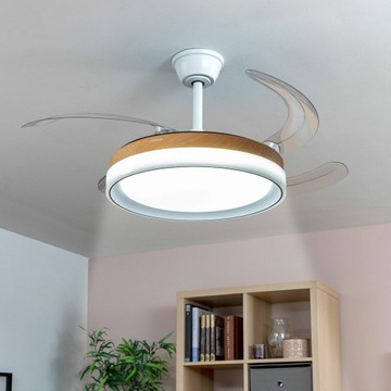 Wentylator sufitowy z oświetleniem LED i 4 wysu