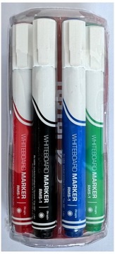 Маркеры для сухой стираемой доски, набор из 4 цветов с губчатыми МАРКЕРАМИ