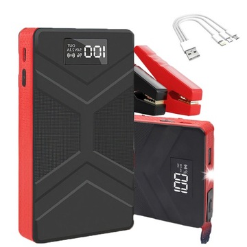 Mocny Powerbank Jump Starter Rozrusznik 30000mAh Booster Latarka