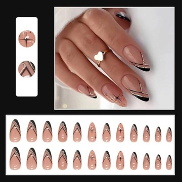 Искусственные ногти нагнетающие клей 24 шт.