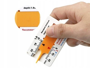 Индикатор износа шин, измеритель глубины протектора, измерительная лента.