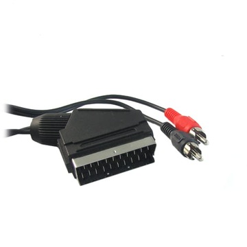 kabel AV audio Video SCART EURO 2x cinch RCA 5m