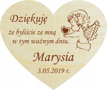 Крещение Благодарность гостям Сердечки 10 шт.