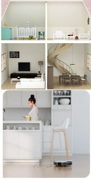 МОЩНЫЙ РОБОТ 2-в-1, ПЫЛЕСОС, ПРИЛОЖЕНИЕ ДЛЯ УБОРКИ ШЫТКА IOS ANDROID ГЛАВНАЯ КАРТА