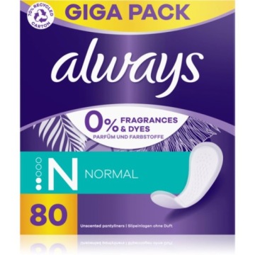 Always Daily Fresh Normal, 0% ароматизаторов и красителей, 80X