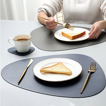 СИНЯЯ КУХОННАЯ КОВРИК 35х45 КОЖА ПОД ТАРЕЛКУ