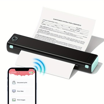 Portable Wireless Thermal Mobile-Printer - M08F Compact Inkless Printer