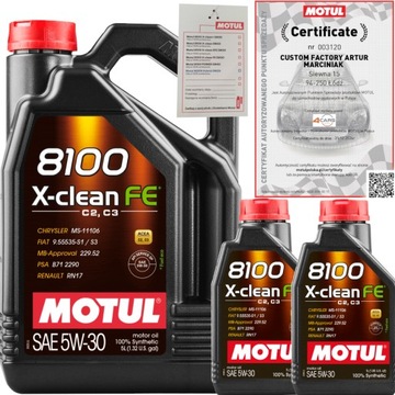 MOTUL 8100 X-CLEAN FE 5W30 C2/C3 7L MB 229.52 9.55535-S1/S3 + ZAWIESZKA