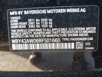BMW i4 2024 BMW i4 2024 BMW I4 GRAN COUPE EDRIVE35 Elektryczny 281KM, zdjęcie 8
