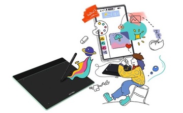 Графический планшет O1 XP-Pen Deco Fun XS, зеленый