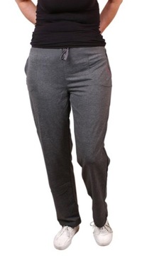 Spodnie DAMSKIE DRESOWE duże DRESY czarne 520 XL