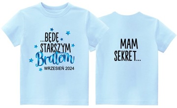 Koszulka Mam sekret Będę starszym bratem r. 122