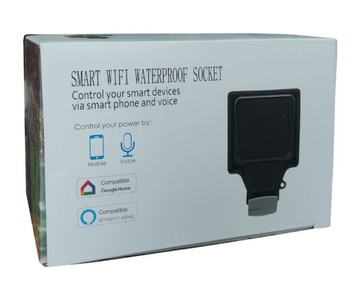 ZEWNĘTRZNE INTELIGENTNE GNIAZDO ELEKTRYCZNE Wi-Fi Tuya Smart HERMETYCZNE