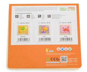Первый деревянный пазл Viga Baby КРАБ