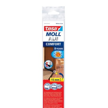 Уплотнитель дверной щетки 1м: 37мм Tesa белый