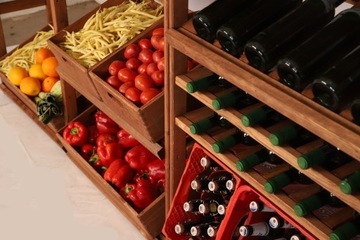 Полка из сосны для кладовой ЛСР, 6 полок Полка из коричневой сосны.