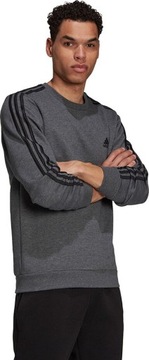 BLUZA MĘSKA ADIDAS ESSENTIALS FLEECE SPORTOWA SZARA rozm L