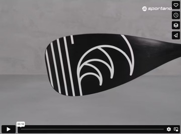 Весло для SUP-серфинга AQUASTIC, 3 предмета, 140-180 см, черное