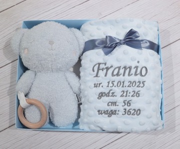 Botobaby Minky одеяло с именем вышивкой + талисмана с подарочной коробкой Creether +