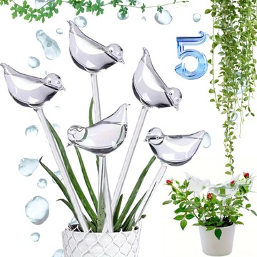 Раздражающие цветочные птицы горшков x5 ПК 120 мл, XL Декоративное орошение