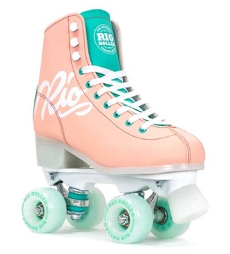 Wrotki RIO ROLLER Script Quad Skates Brzoskwiniowe 39.5