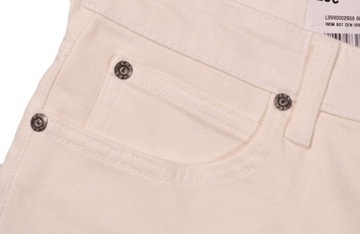 LEE spodnie HIGH WAIST straight WHITE PEARL jeans CAROL _ W29 L35