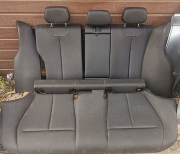 OPARCIE KANAPA SKÓRA CZARNA DZIELONA BMW F30