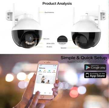 IP WIFI 4MPx Zoom ONVIF Уличная IP-камера