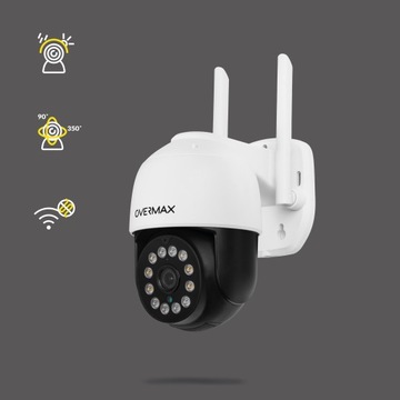 НАРУЖНАЯ ВРАЩАЮЩАЯСЯ КАМЕРА 25 с LAN 12 светодиодов IP66 WIFI Full HD 4-кратный ЗУМ