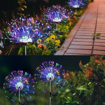 2x СОЛНЕЧНАЯ ЛАМПА ДЛЯ САДОВОГО УКРАШЕНИЯ ОДУВШИНКИ 150 LED