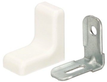 KOMANDOREK УГЛОВОЙ КРОНШТЕЙН С КРЫШКОЙ, БЕЛЫЙ, 25 ШТ.