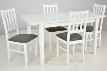 Раздвижной стол 80х120/150 + 4 деревянных стула