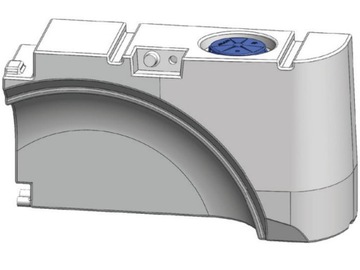 Бак для чистой и грязной воды 65л и 28л для колесной арки VW T6 T5