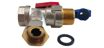 Кран шаровой с полусоединением и фильтром, клапан угловой 1/2 с дросселем